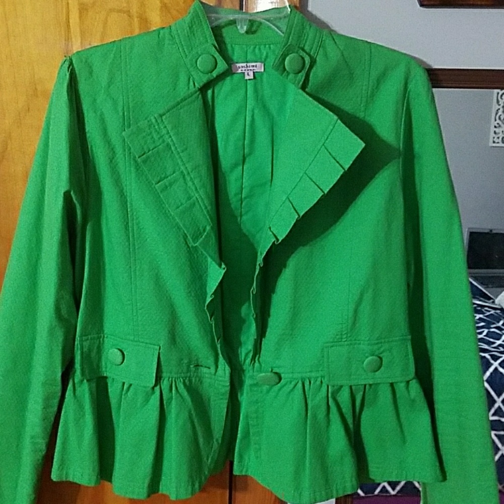 Sexy green peplum blazer